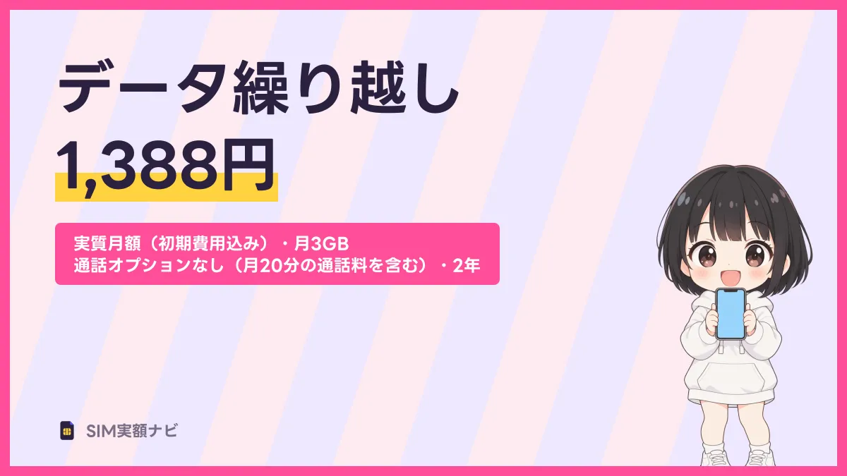 データ繰り越し 1,388円のキャッチ画像