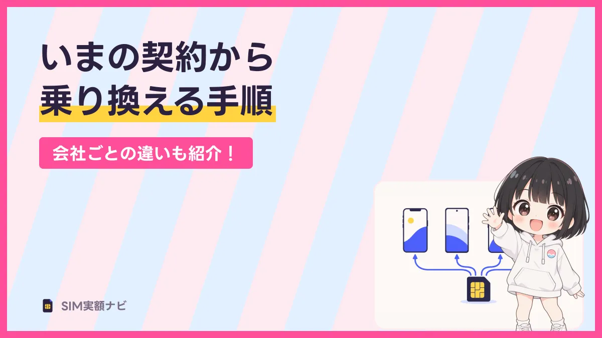 いまの契約から 乗り換える手順のキャッチ画像