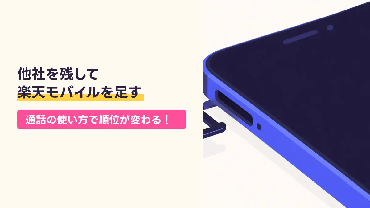 他社を残して 楽天モバイルを足すのキャッチ画像