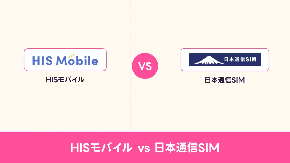 HISモバイル vs 日本通信SIMのキャッチ画像
