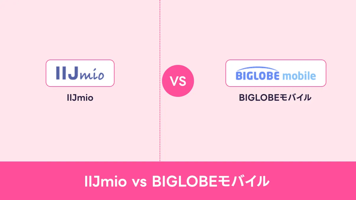 IIJmio vs BIGLOBEモバイルのキャッチ画像