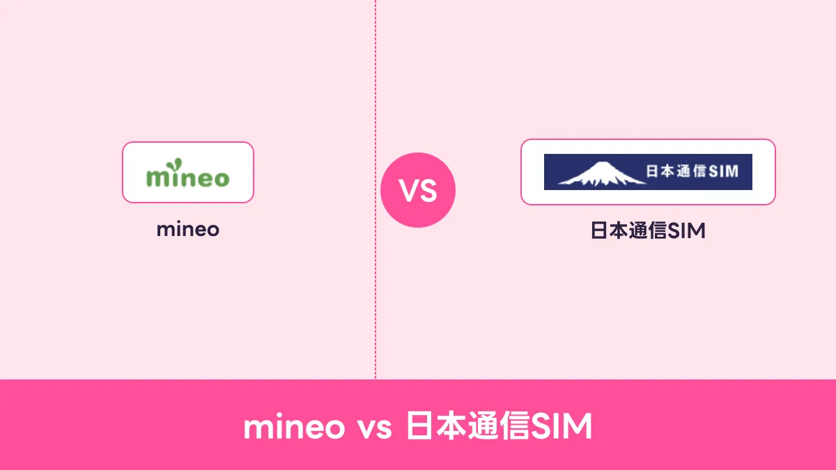mineo vs 日本通信SIMのキャッチ画像