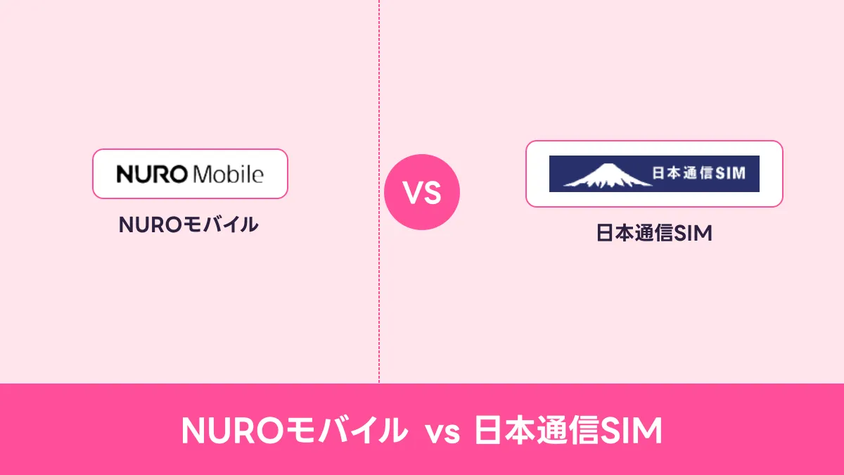 NUROモバイル vs 日本通信SIMのキャッチ画像