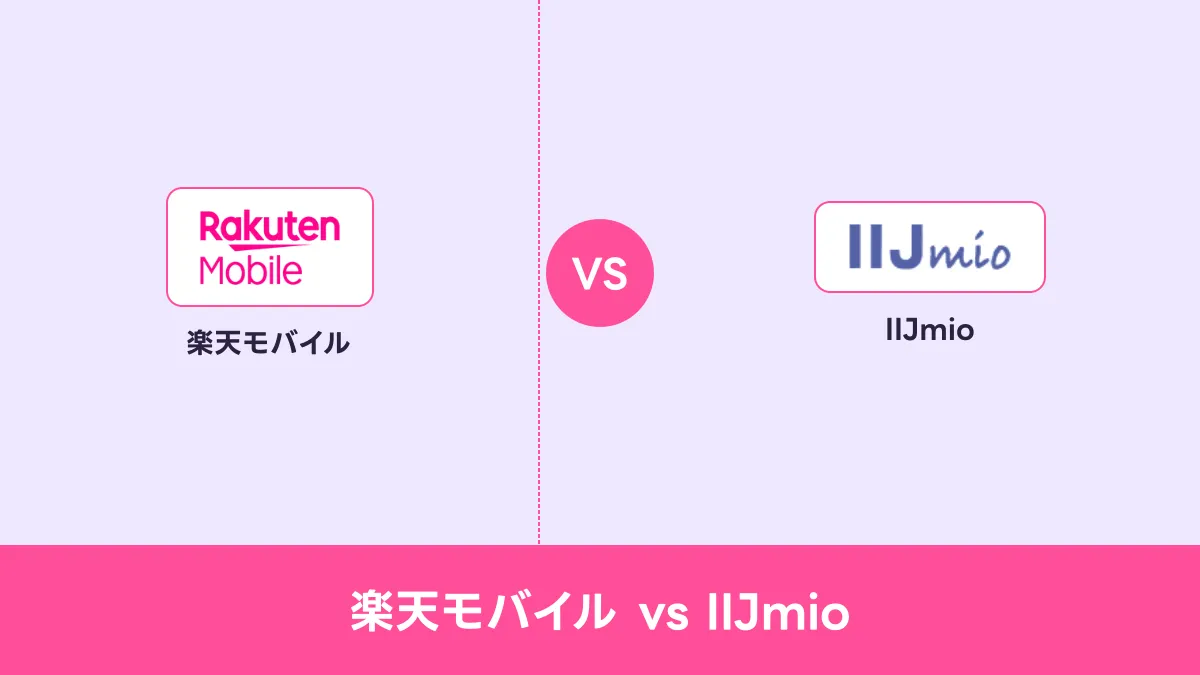 楽天モバイル vs IIJmioのキャッチ画像